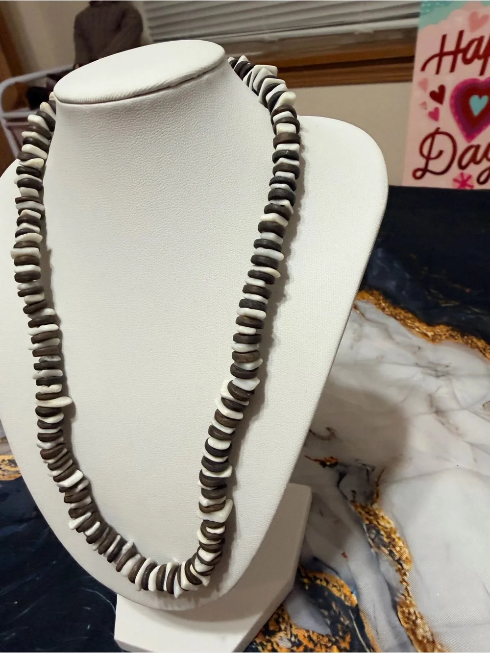 Vintage wood/stone necklace